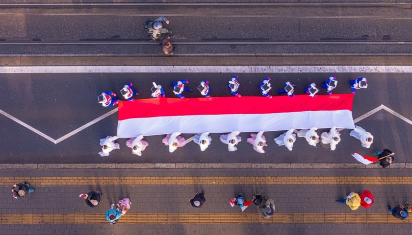 Święto Niepodległości we Wrocławiu - zdjęcie z drona