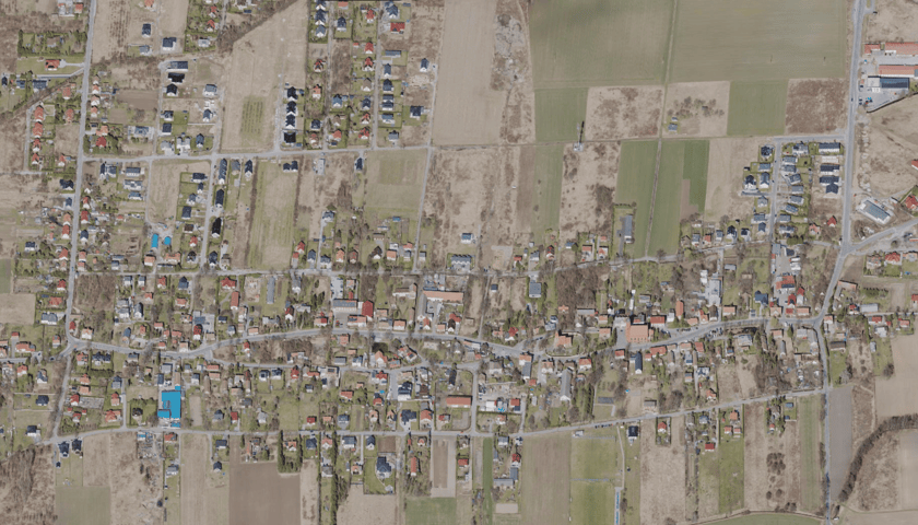 <p>Jerzmanowo-Jarnołt&oacute;w, widok z lotu ptaka</p>