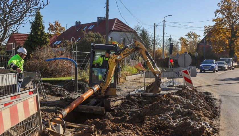 Przebudowa ulicy Wilkszyńskiej - zdjęcie z początku listopada