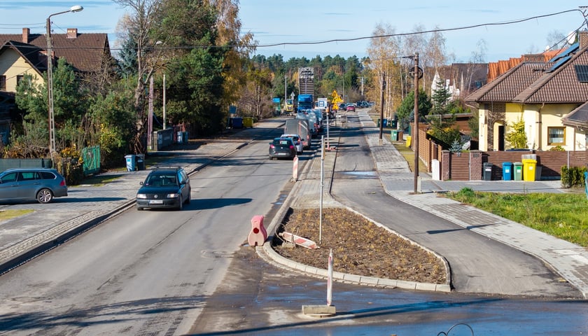 Przebudowa ulicy Wilkszyńskiej - zdjęcie z początku listopada