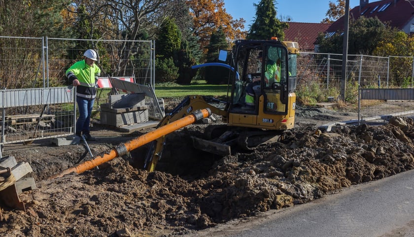 Przebudowa ulicy Wilkszyńskiej - zdjęcie z początku listopada