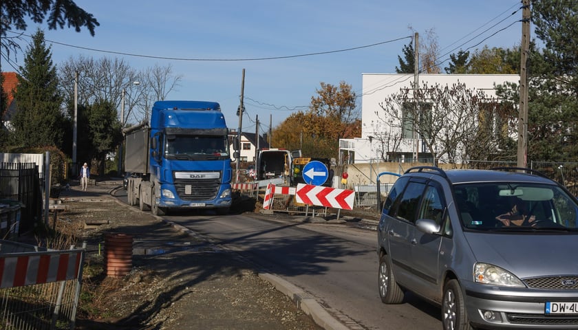 Przebudowa ulicy Wilkszyńskiej - zdjęcie z początku listopada