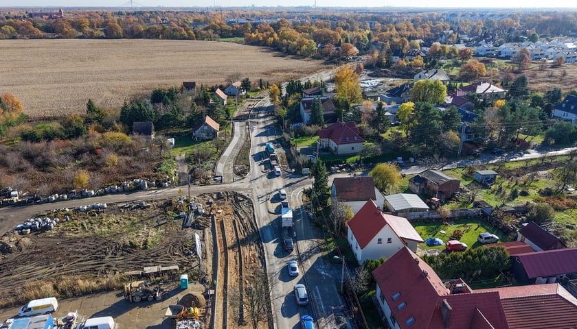 Przebudowa ulicy Wilkszyńskiej - zdjęcie z początku listopada