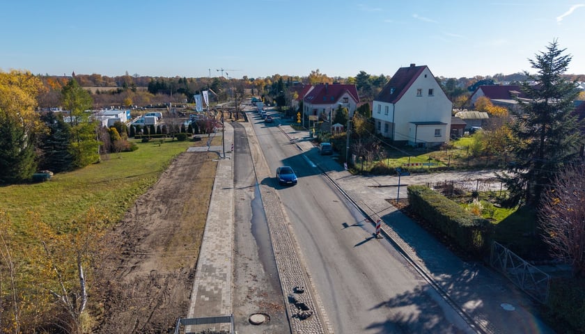 Przebudowa ulicy Wilkszyńskiej - zdjęcie z początku listopada