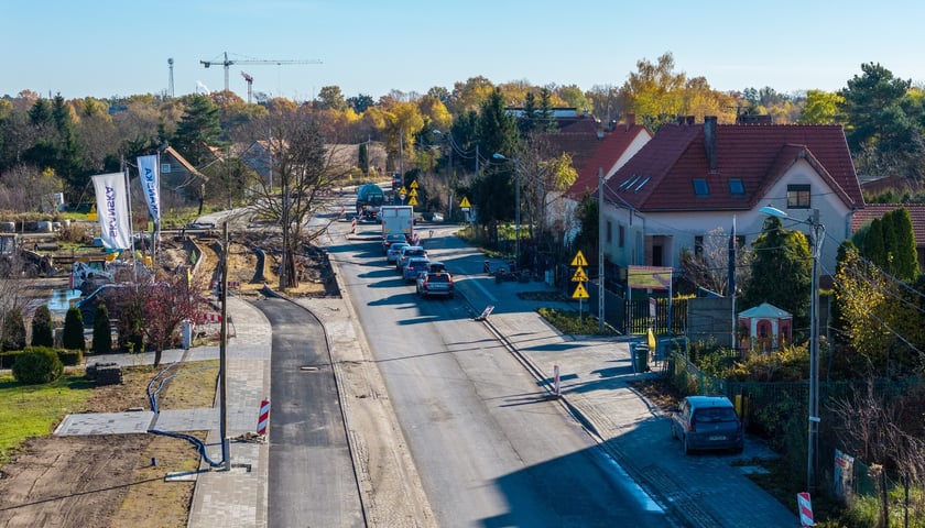 Przebudowa ulicy Wilkszyńskiej - zdjęcie z początku listopada
