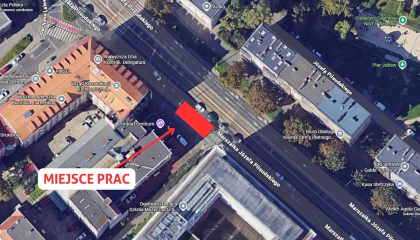 Miejsce prac MPWiK - Google Maps