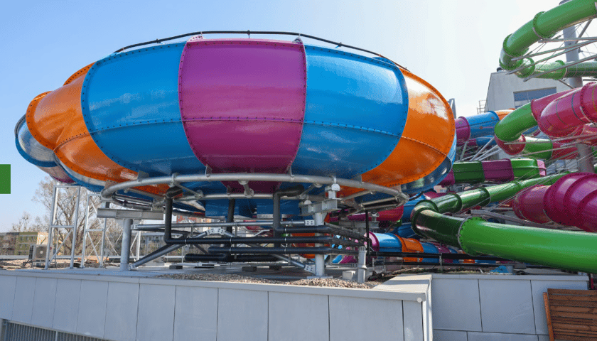 Budowa nowej zjeżdżalni - cebuli w Aquapark Wrocław