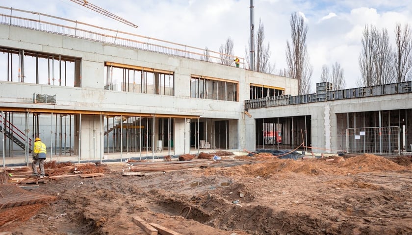 Budowa Zespołu Szkolno-Przedszkolnego przy ul. Zwycięskiej, październik 2024