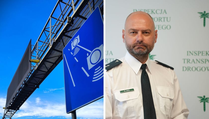 Znak informujący o odcinkowym pomiarze prędkości na AOW. Wojciech Król, rzecznik prasowy Głównego Inspektoratu Transportu Drogowego. 