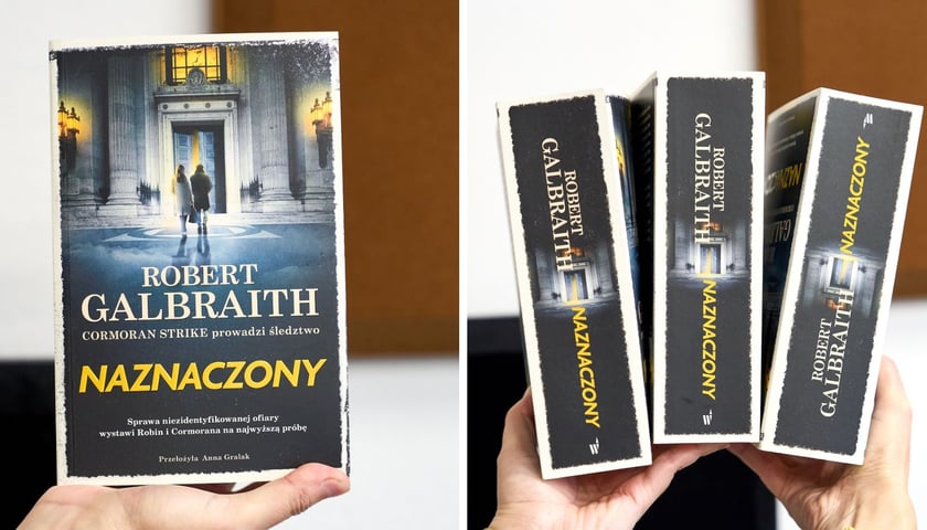 Na zdjęciach książki „Naznaczony” Roberta Galbraitha