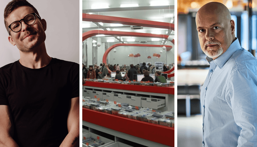 Maciej Makselon oraz Marek Krajewski, którzy spotkają się z czytelnikami podczas finału obchodów jubileuszu Miejskiej Biblioteki we Wrocławiu