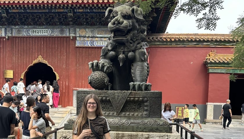 13-letnia Joanna Gubała podczas podróży po Chinach