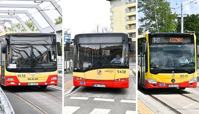 Wrocławskie autobusy miejskie: MAN, Solaris i Mercedes 