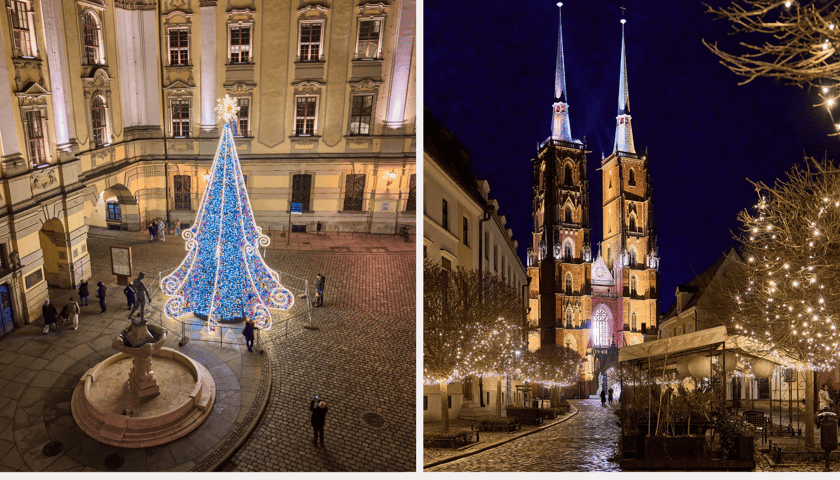 Po lewej Plac Uniwersytecki, po prawej ul. Katedralna