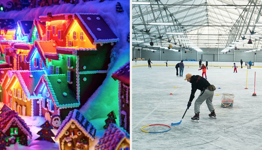 Miasto z Piernika w Kolejkowie, lodowisko przy ul. Spiskiej