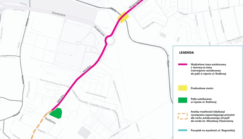 Trasa na Muchobór, mapka
