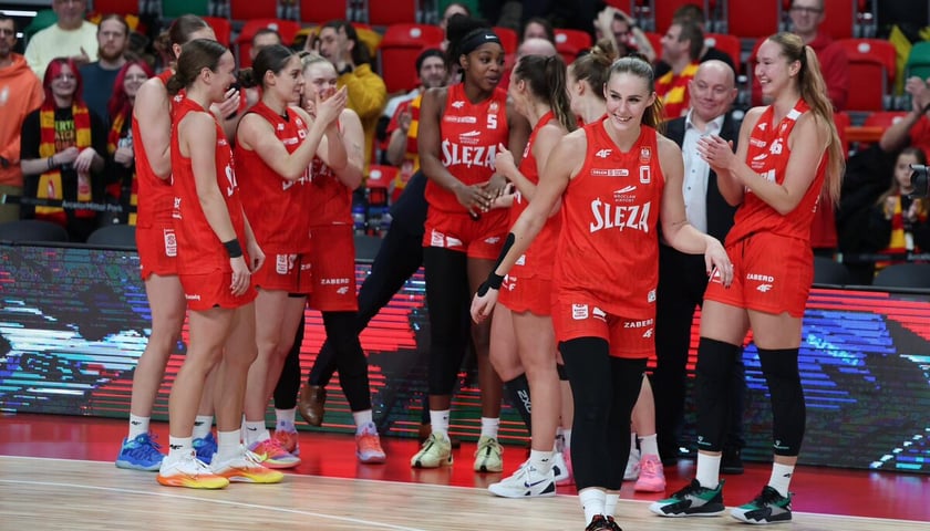 Koszykarki Ślęzy Wrocław cieszą się ze zwycięstwa w finale Pucharu Polski. Sosnowiec, 11.01.2026