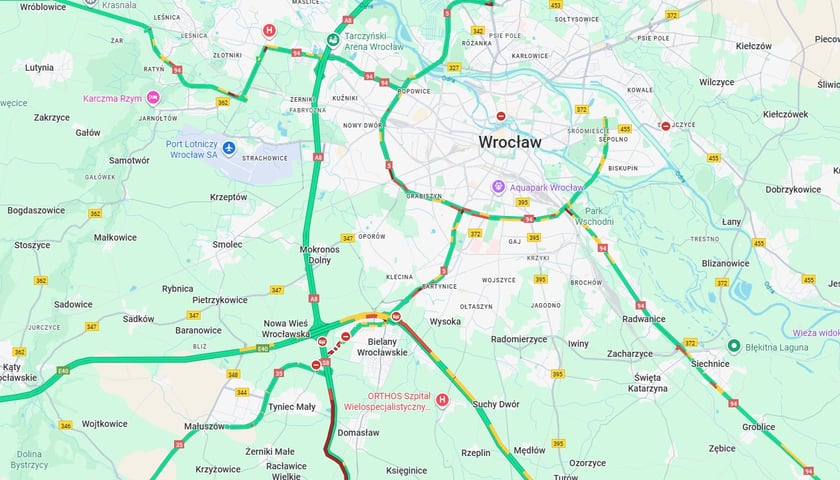 Na czerwono zaznaczony korek na A4