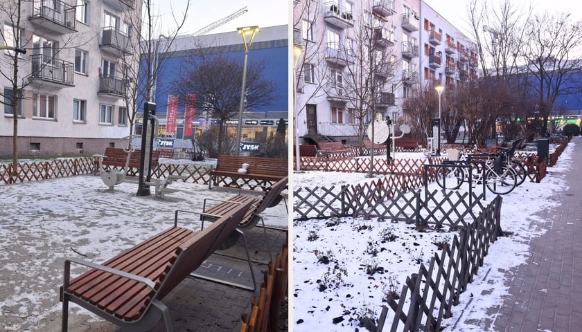 Wnętrze w kwartale ulic Braniborskiej, Trzemeskiej, Legnickiej i Dobrej po modernizacji - styczeń 2026