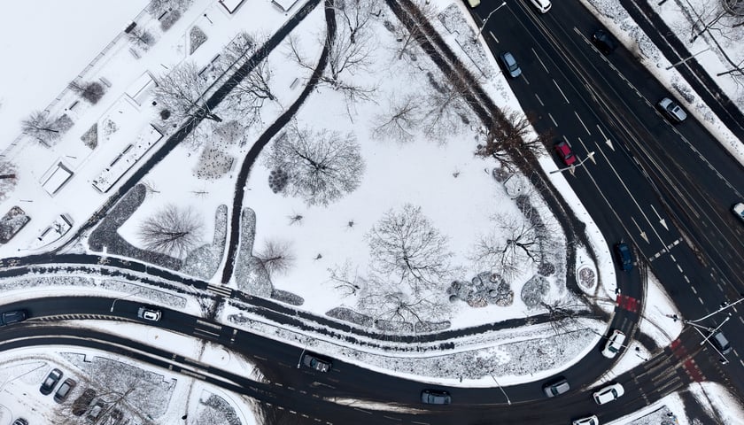 Plac Grunwaldzki i skręt w Wybrzeże Wyspiańskiego