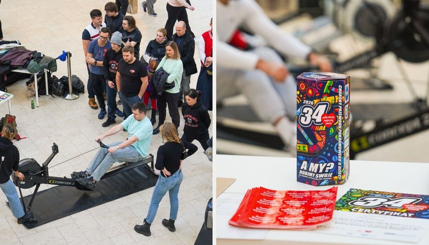 Wiosłowanie dla Wielkiej Orkiestry Świątecznej Pomocy w Magnolia Park