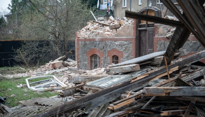Rozebrana zabytkowa willa przy ul. Kasprowicza we Wrocławiu