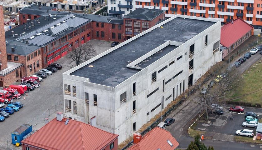 Nowo powstające Centrum Zarządzania Bezpieczeństwem Województwa Dolnośląskiego przy ul. Borowskiej