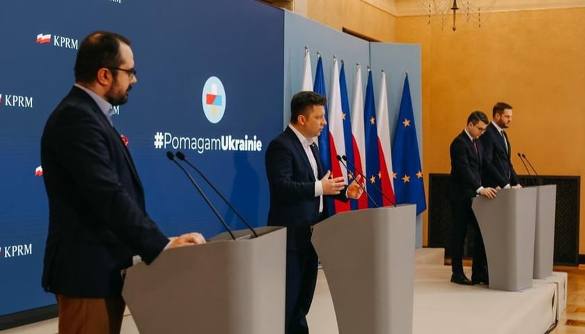 konferencja prasowa na temat organizacji pomocy dla Ukrainy