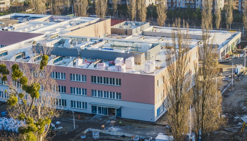 ZSP na Zwycięskiej w trakcie budowy, grudzień 2025 (widok z góry)