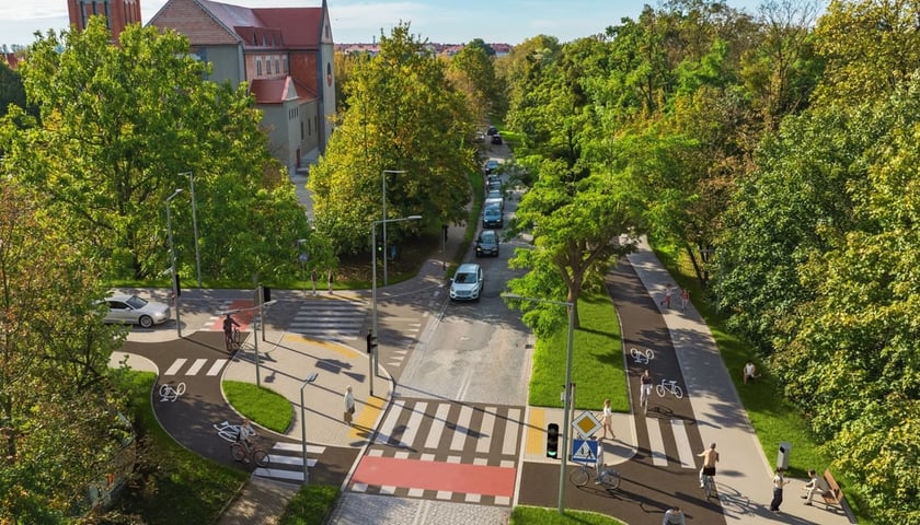 Nowa droga dla pieszych i rowerzystów - wizualizacja