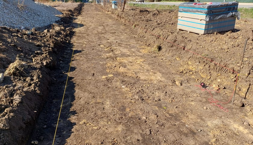 Budowa chodnika - ul. Kurpiów na Ołtaszynie