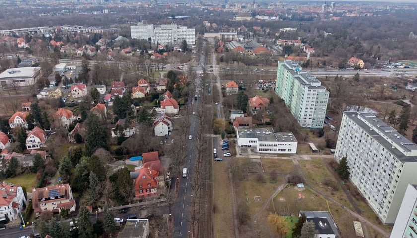 Trasa planowanej drogi rowerowej wzdłuż ulicy Olszewskiego&nbsp;