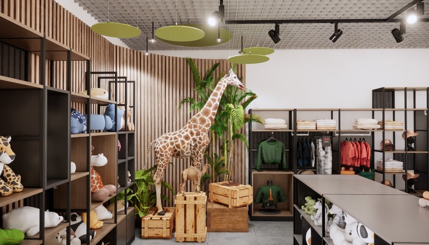 Wizualizacja wnętrza pawilonu wyjściowego