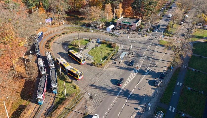 Pętla "Sępolno" przed przebudową - zdjęcie z listopada 2025 roku