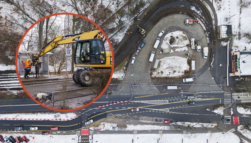 Początek prac na pętli Sępolno - 21.02.2026 r. 