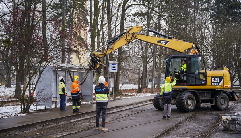 Początek prac na pętli Sępolno - 21.02.2026 r.