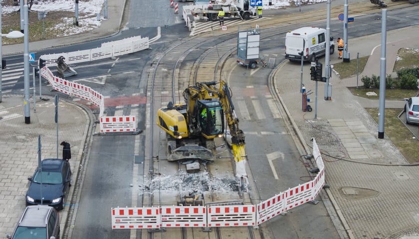 Początek prac na ul. Glinianej we Wrocławiu - 21.02.2026