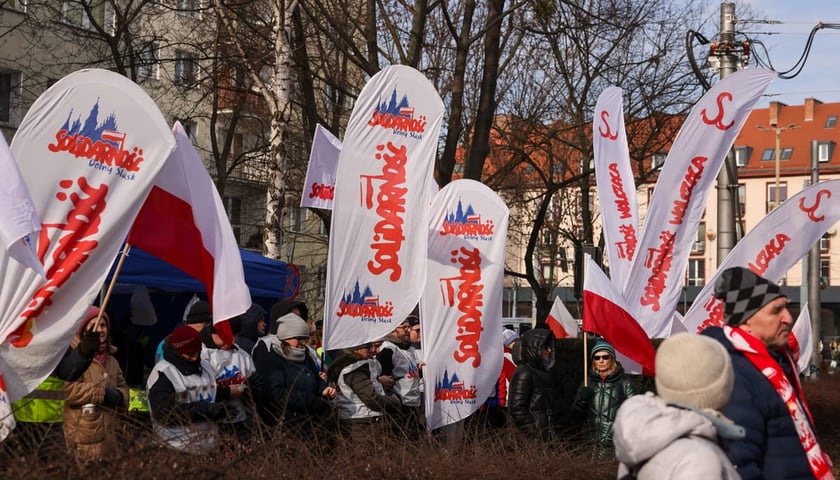 Protest związkowc&oacute;w 20 lutego 2026