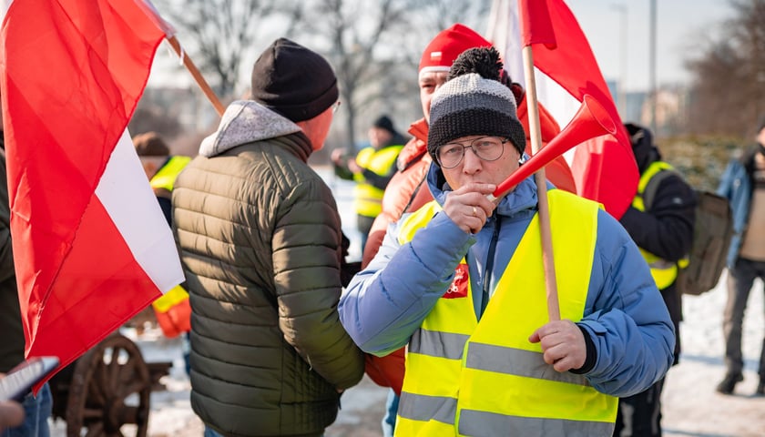Protest związkowc&oacute;w 20 lutego 2026