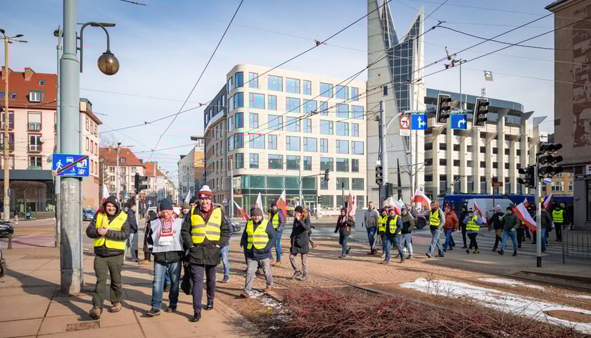 Protest związkowc&oacute;w 20 lutego 2026