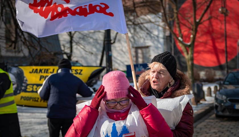 Protest związkowc&oacute;w 20 lutego 2026