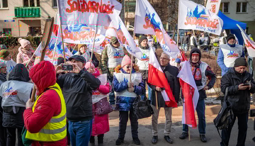 Protest związkowc&oacute;w 20 lutego 2026