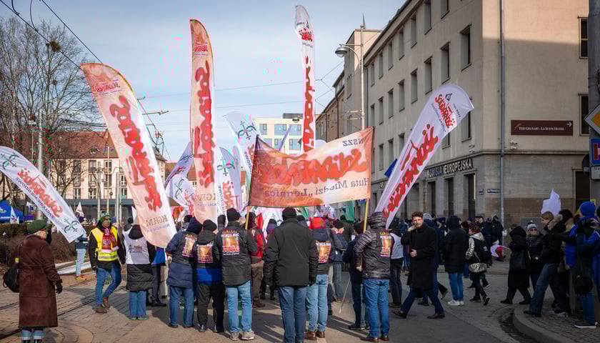 Protest związkowc&oacute;w 20 lutego 2026
