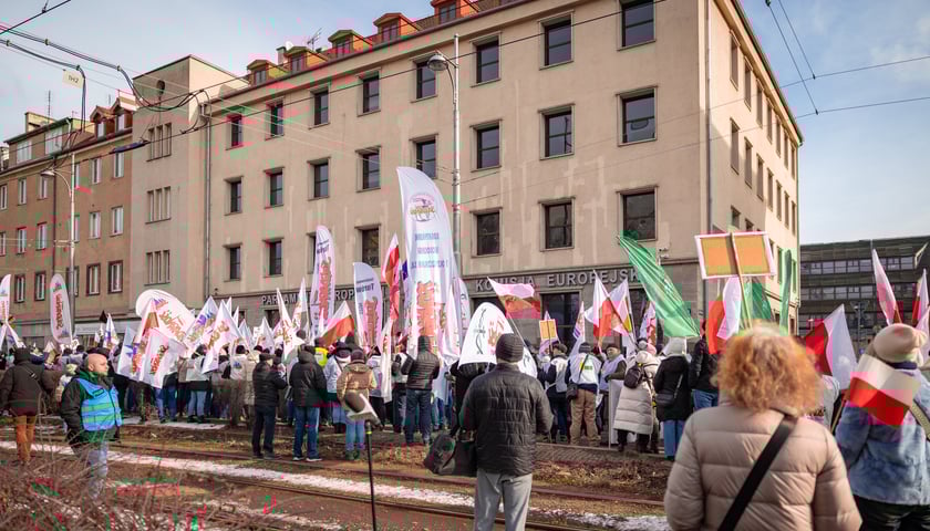Protest związkowc&oacute;w 20 lutego 2026