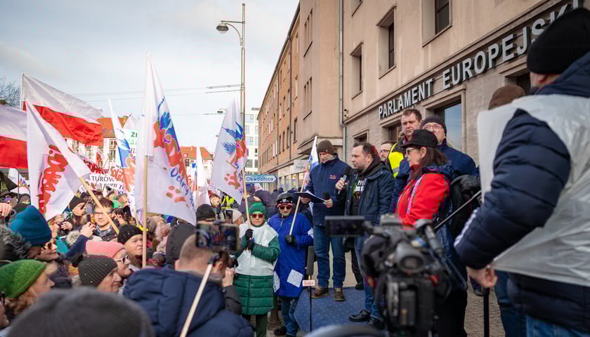 Protest związkowc&oacute;w 20 lutego 2026