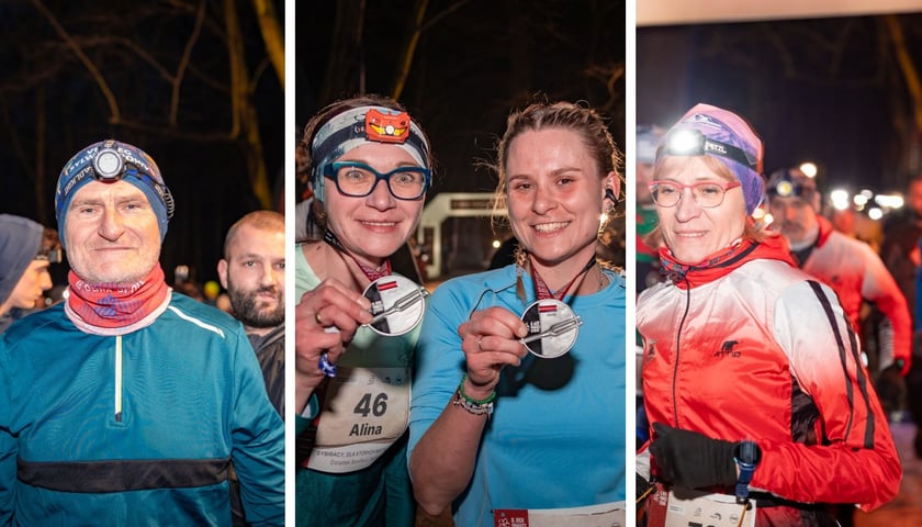 Na 3 zdjęciach uczestnicy Biegu Pamięci Sybiru 2026