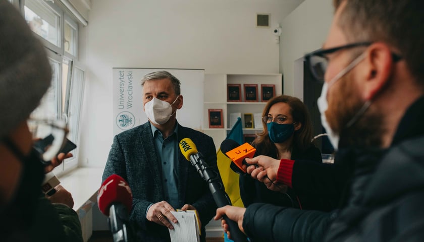 Prof. Jarosław Syrnyk. Otwarcie Welcome Point na Uniwersytecie Wrocławskim