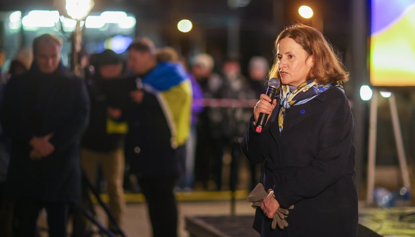 Мітинг до четвертої річниці російського вторгнення в Україну. Площа Новий Тарг, 24 лютого 2026 року