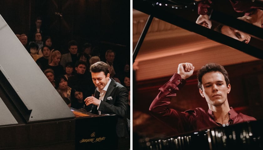 Na zdjęciu z lewej Jonas Aumiller podczas II etapu XIX Konkursu Chopinowskiego (2025), na zdjęciu z prawej Gabriele Strata podczas II etapu XIX Konkursu Chopinowskiego (2025)