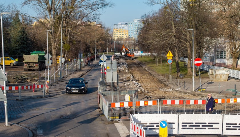 Przebudowa ulicy Gajowickiej - stan na 27 lutego 2026